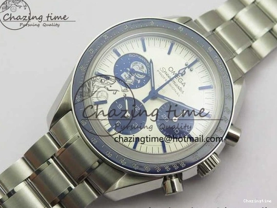 0416 Speedmaster SS Snoopy Apollo OMF Best Edition White Dial on SS Bracelet Venus EasyCare 7877
